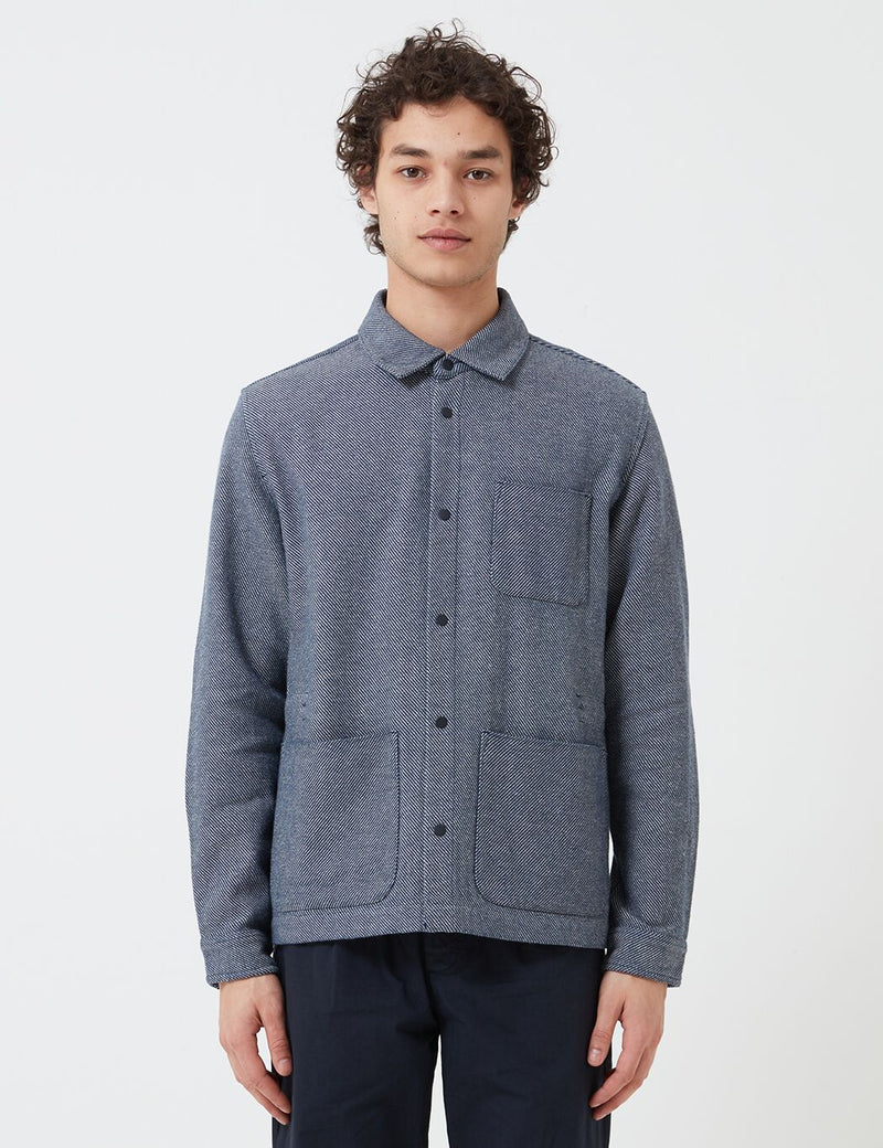 Folk Assembly Jacket - Navy/Ecru Twill | Article.