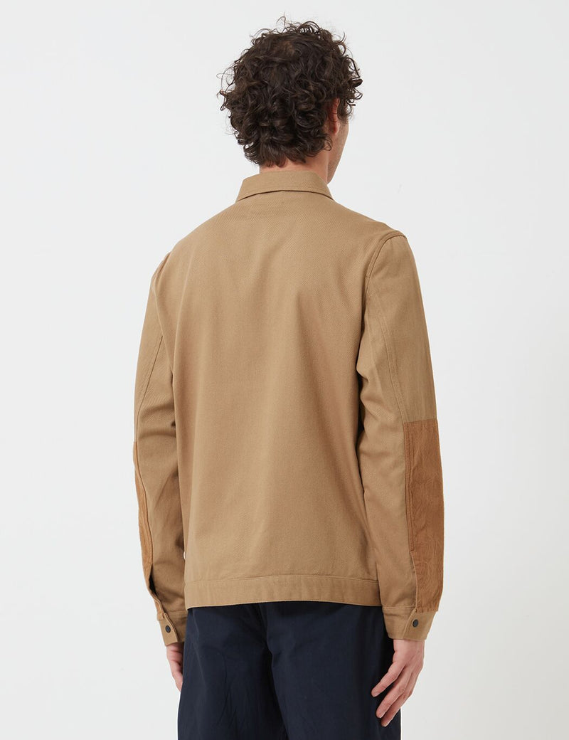 Folk Overlay Jacket - Tan