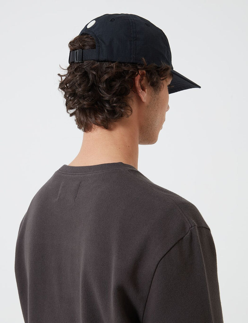 Folk Six Panel Cap - Soft Black