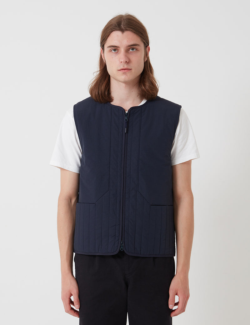 Folk Wadded Junction Gilet - Navy Blue