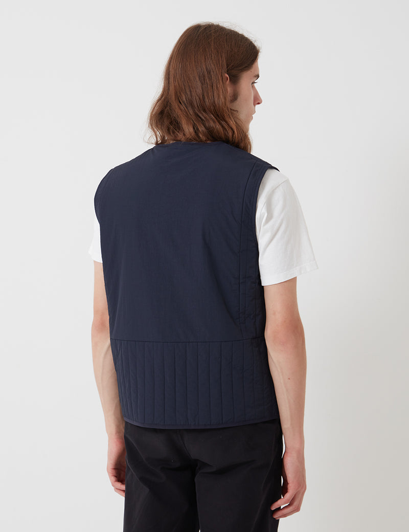Folk Wadded Junction Gilet - Navy Blue