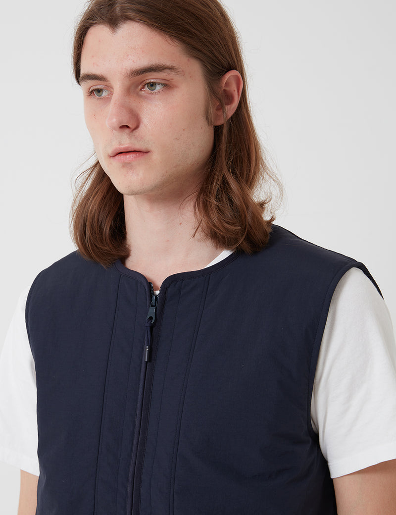 Folk Wadded Junction Gilet - Navy Blue