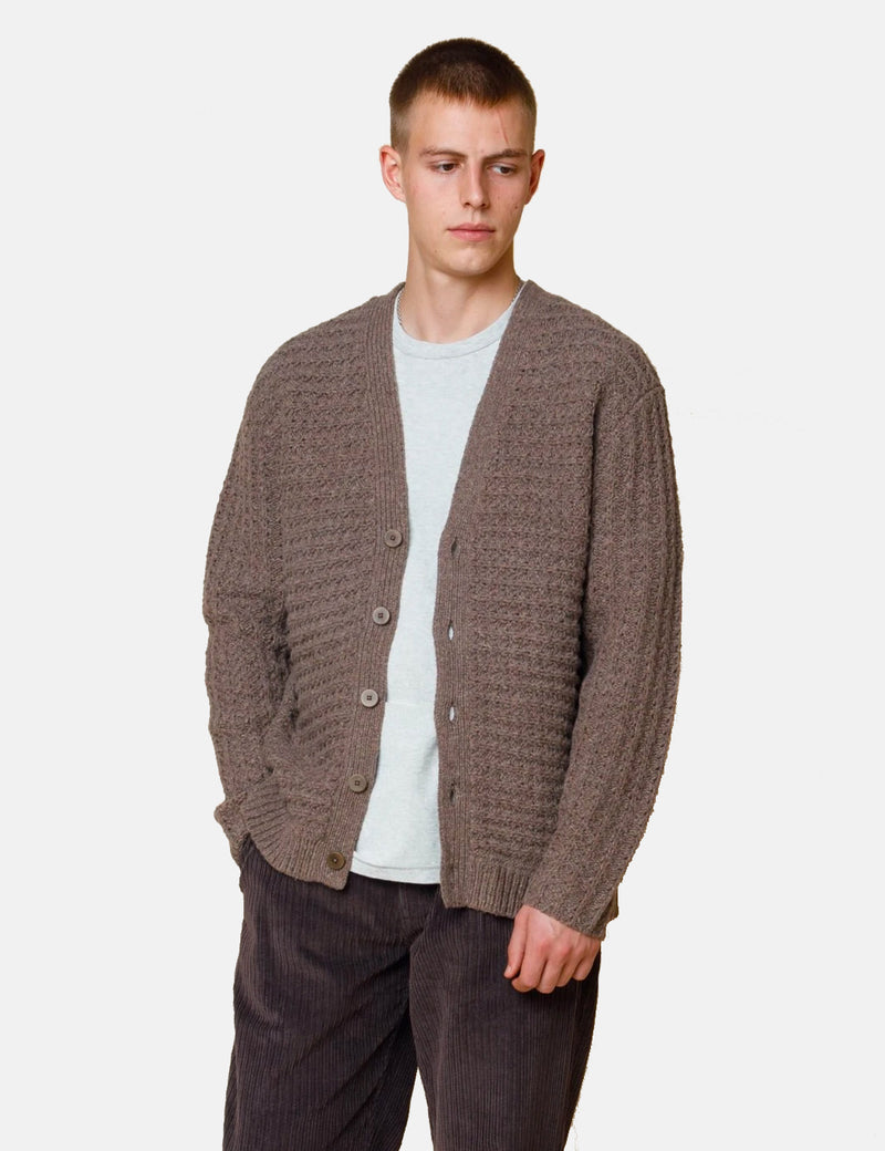 Folk Signal Cardigan - Peat Melange
