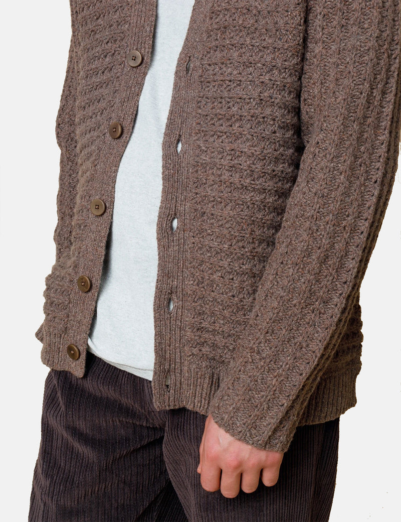Folk Signal Cardigan - Peat Melange