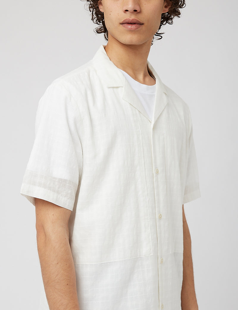 Folk Junction Shirt (Varied Windowpane) - White