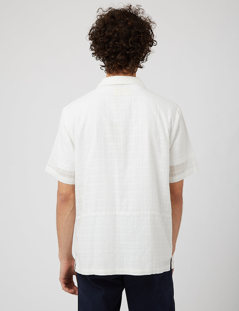 Folk Junction Shirt (Varied Windowpane) - White