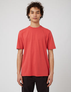 Folk Contrast Sleeve T-Shirt - Radish