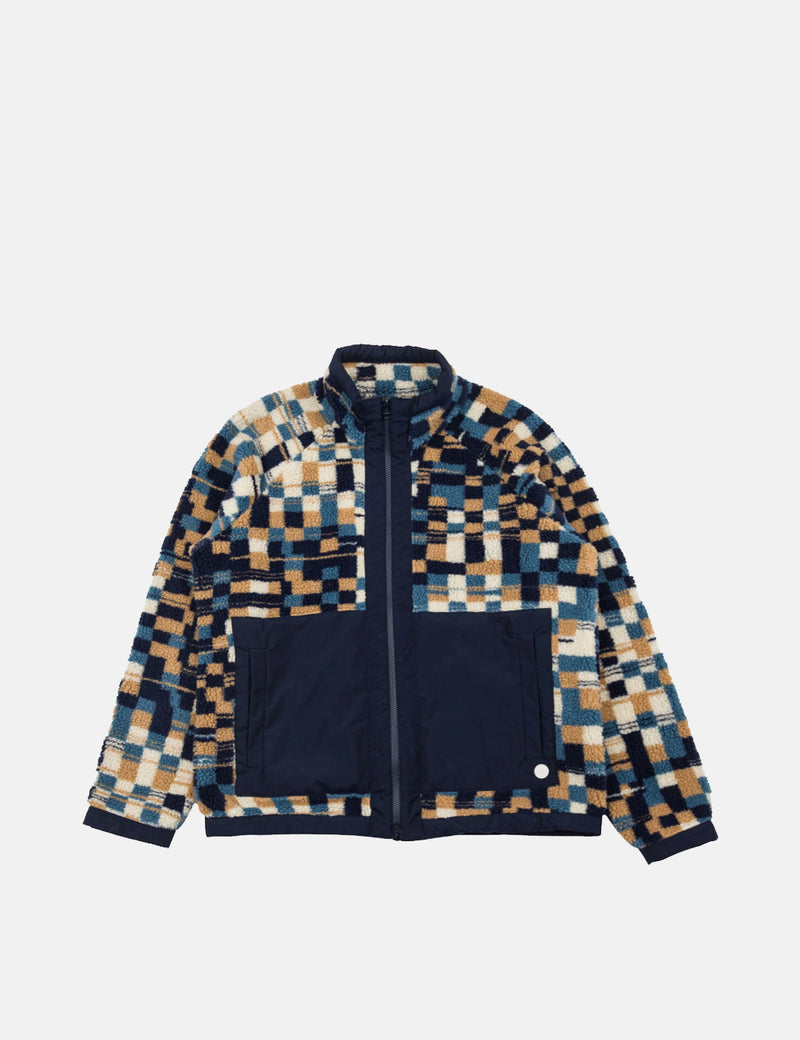 Folk Signal Fleece - Warp Checkerboard