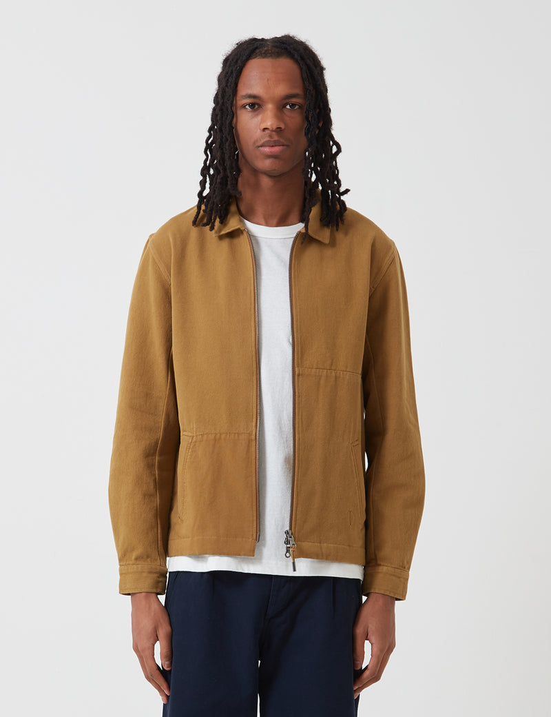 Folk Fraction Jacket (Cotton) - Dark Fawn Yellow