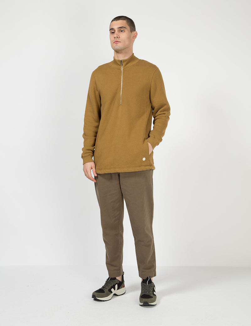 Folk Everyday Funnel Sweatshirt - Dark Fawn