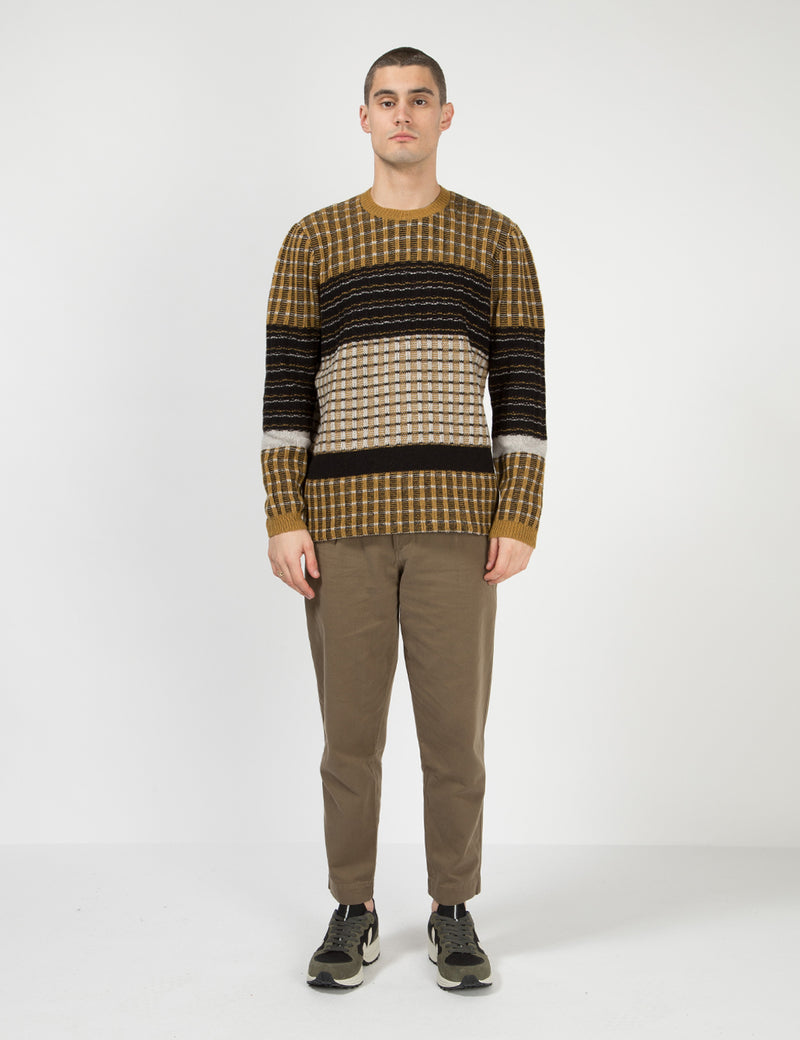 Folk Fraction Jumper - Dark Fawn/Multi