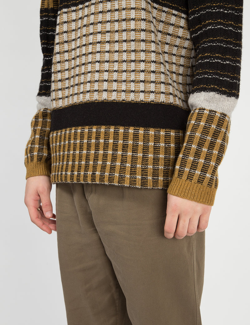 Folk Fraction Jumper - Dark Fawn/Multi