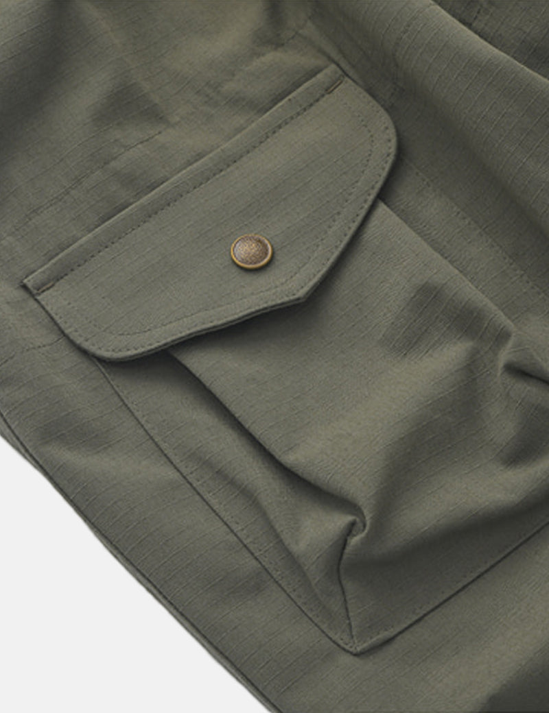 Frizmworks Army Two Tuck Relaxed Pants - Olive Green