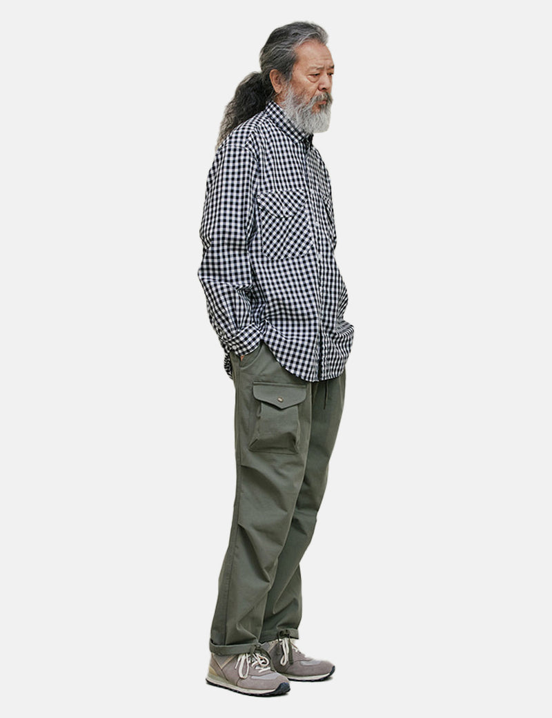 Frizmworks Army Two Tuck Relaxed Pants - Olive Green