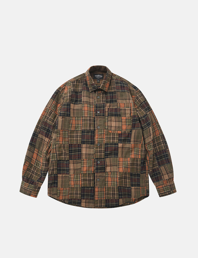 Frizmworks Brownie Patchwork Relax Shirt - Brown