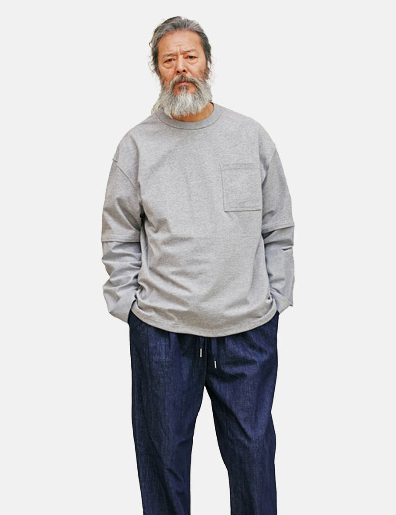 Frizmworks Shirt Sleeve Layered T-Shirt - Grey