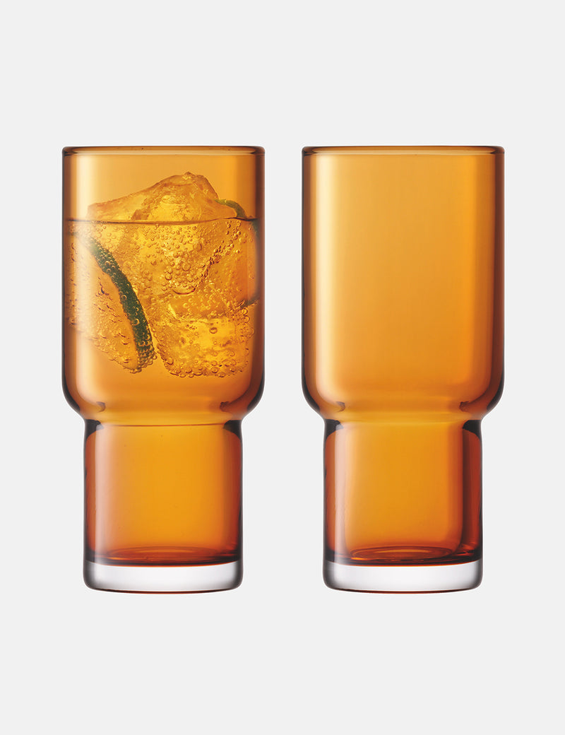 LSA International Utility Highball Tumbler (Set of 2, 390ml) - Amber