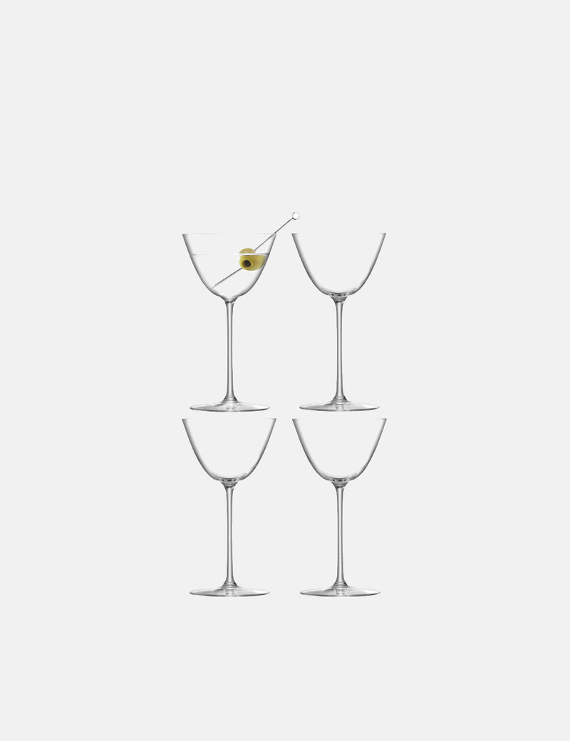 LSA International Borough Martini Glass (Set of 4, 195ml) - Clear