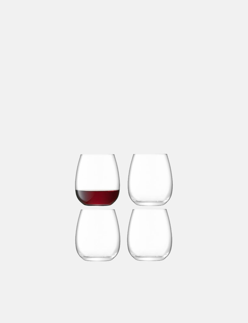 LSA International Borough Stemless Glass (Set of 4, 455ml) - Clear