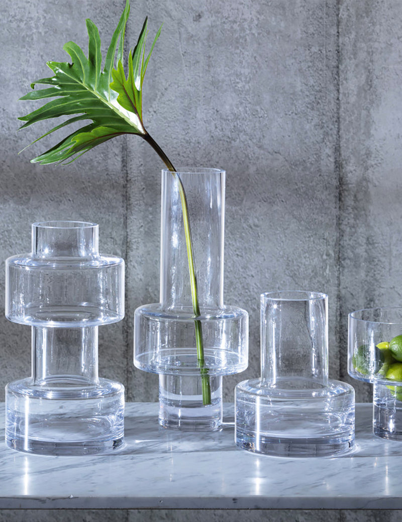 LSA International Metropole Riga Vase (H23cm) - Clear