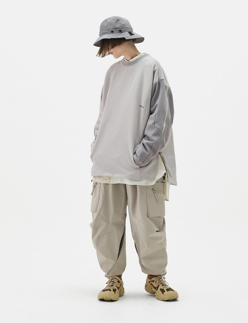 GOOPiMADE LWN-03 "Zystem" Wide Crewneck Sweatshirt - Tech Grey
