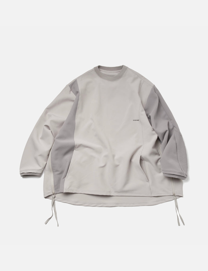 GOOPiMADE LWN-03 "Zystem" Wide Crewneck Sweatshirt - Tech Grey