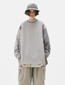 GOOPiMADE LWN-03 "Zystem" Wide Crewneck Sweatshirt - Tech Grey