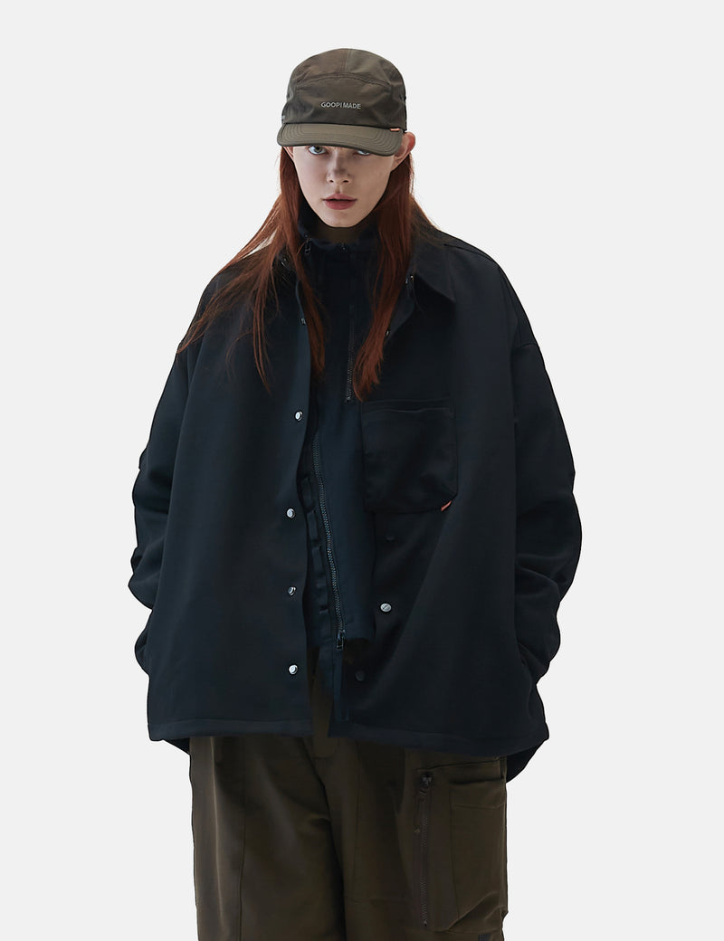 GOOPiMADE GNV-13 SOFTBOX Wide Pocket Shirt - Black
