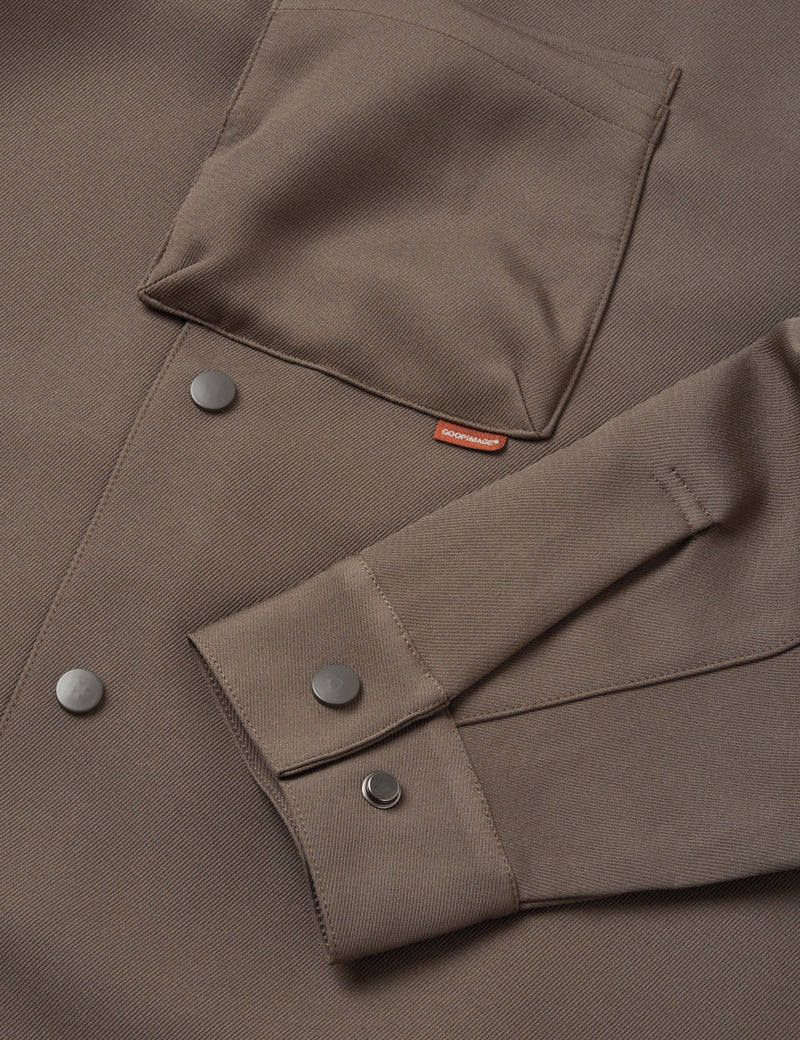 GOOPiMADE GNV-13 SOFTBOX Wide Pocket Shirt - Taupe