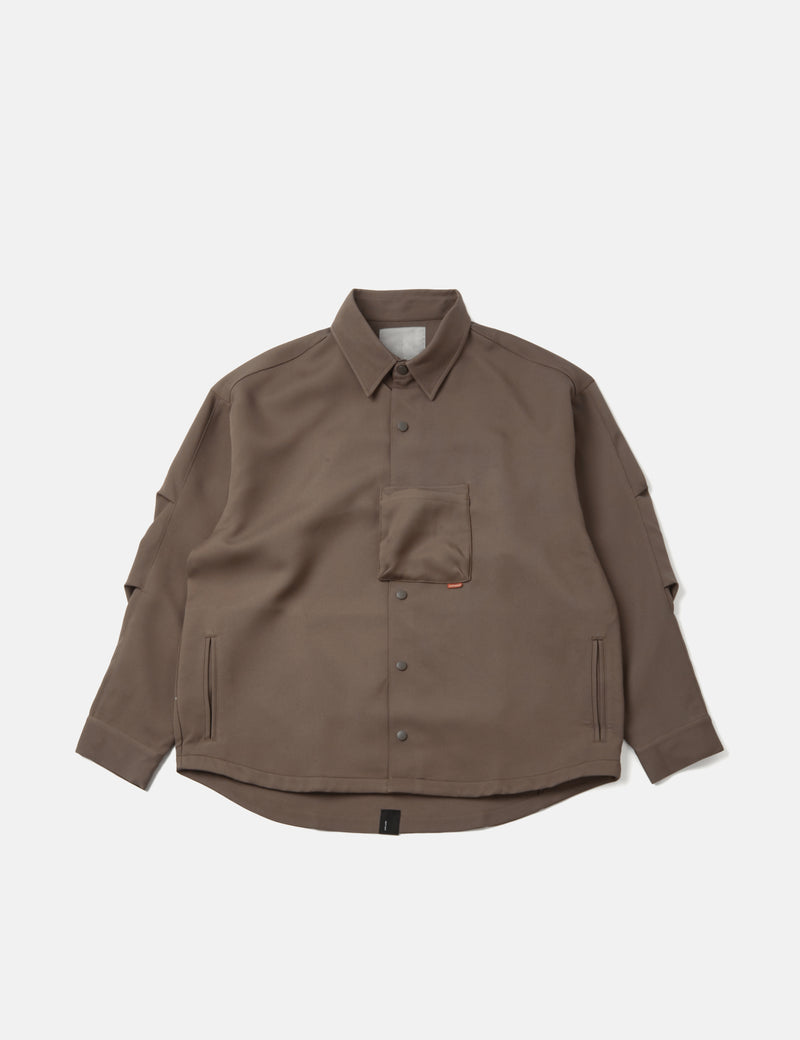 GOOPiMADE GNV-13 SOFTBOX Wide Pocket Shirt - Taupe