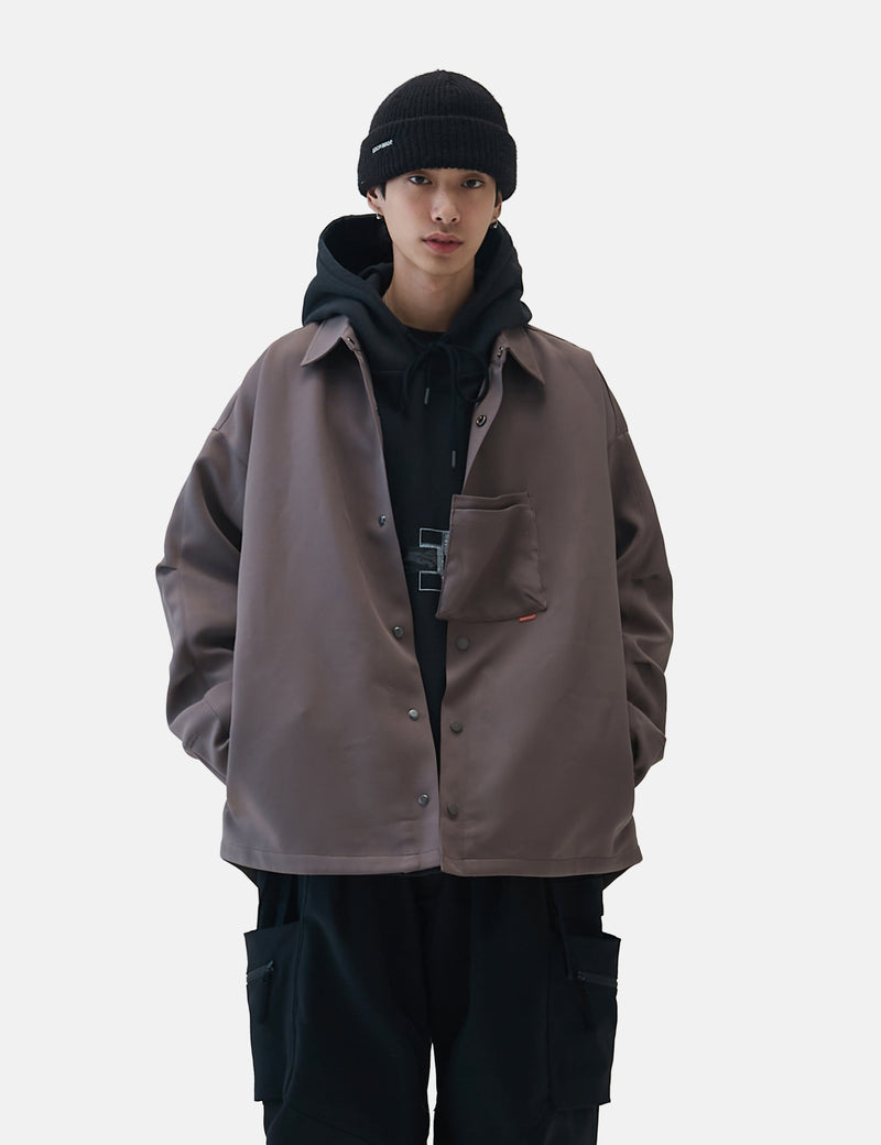 GOOPiMADE GNV-13 SOFTBOX Wide Pocket Shirt - Taupe