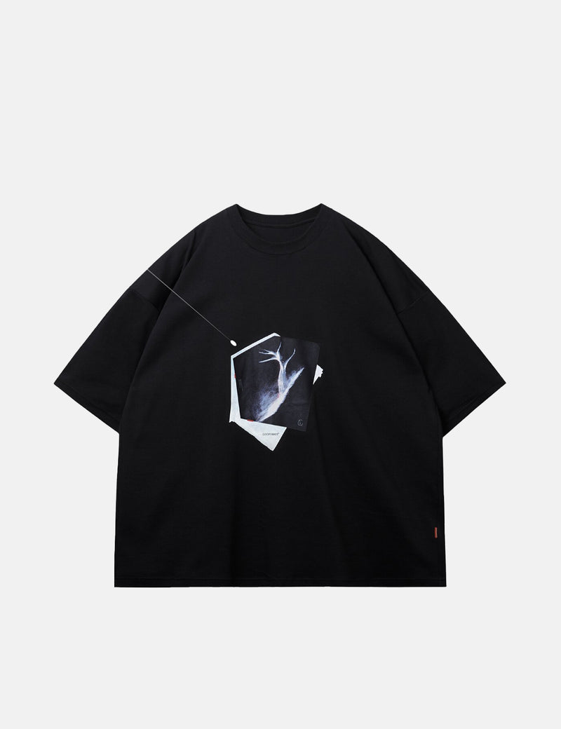 GOOPiMADE Nes-03"Gewicht"T-Shirt Graphique - Gris Ombre