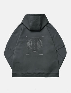 GOOPiMADE Combinatorics Logo Hooded Sweatshirt - Iron Grey