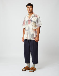 Norbit Double Pocket Tuck Pants - Navy Blue