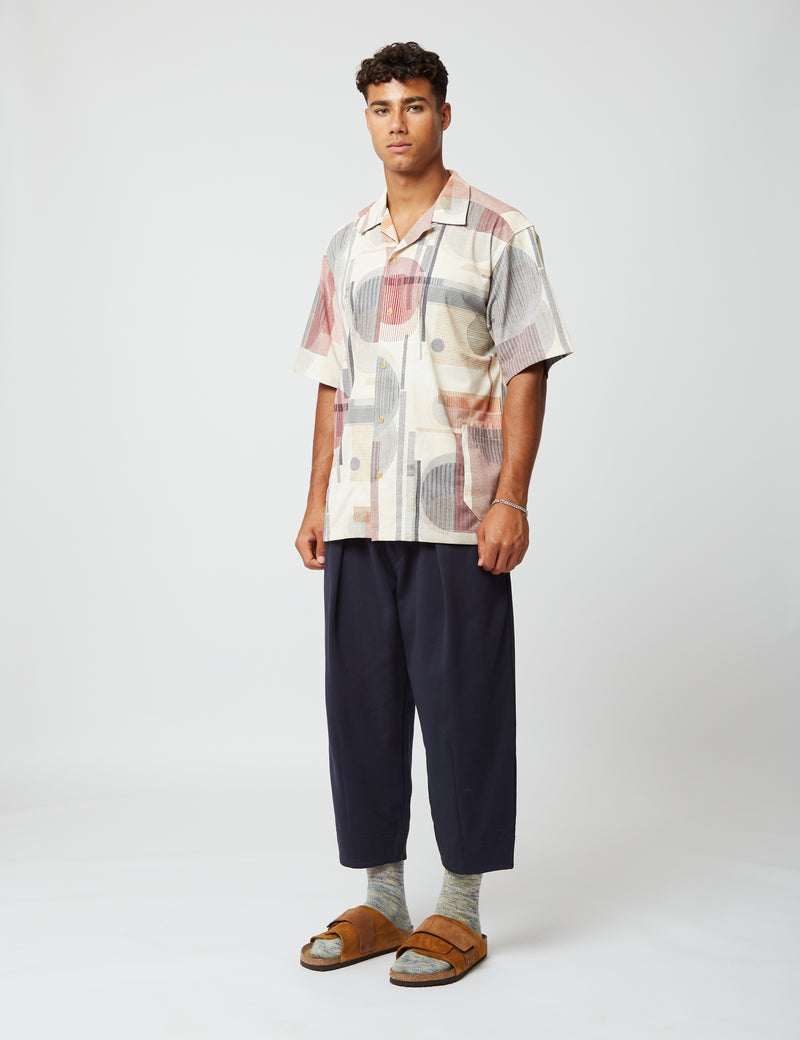 Norbit Double Pocket Tuck Pants - Navy Blue