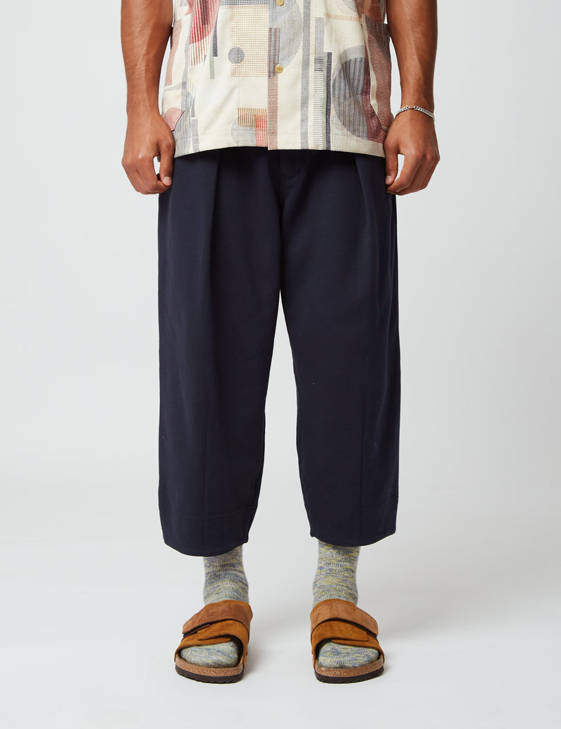 Norbit Double Pocket Tuck Pants - Navy Blue
