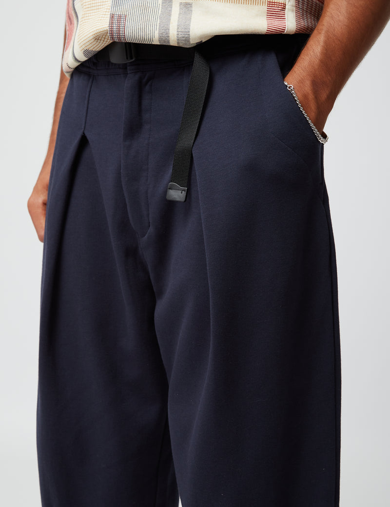 Norbit Double Pocket Tuck Pants - Navy Blue