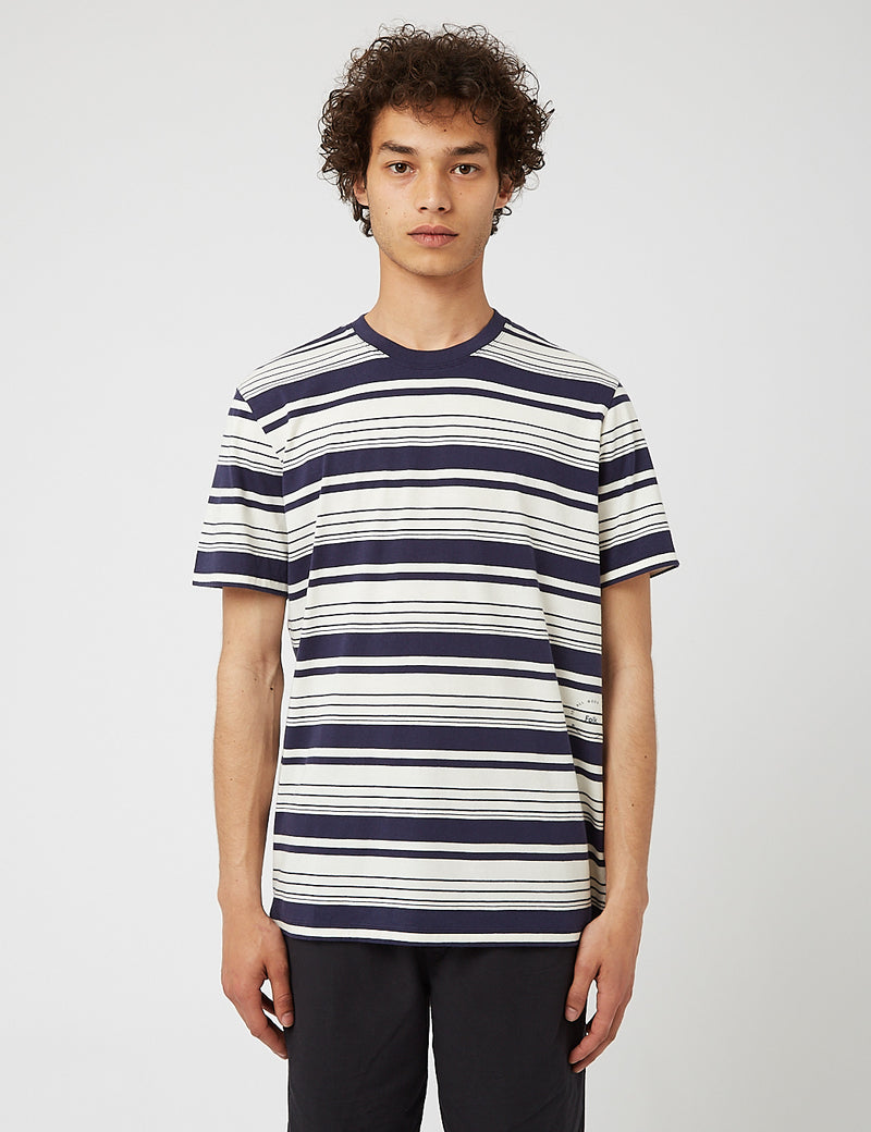 Folk Standard Stripe T-Shirt - Midnight
