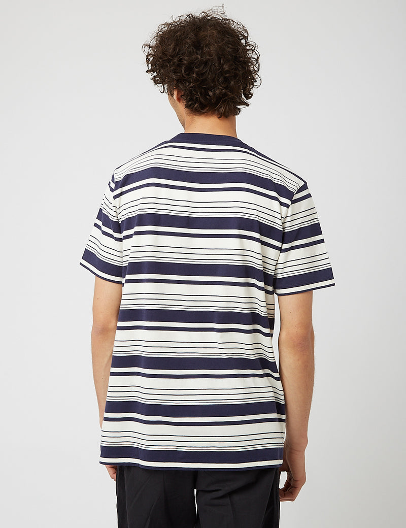Folk Standard Stripe T-Shirt - Midnight