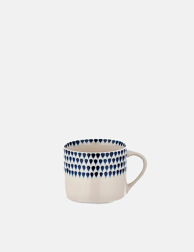 Nkuku Indigo Drop Mug (Small) - Cream & Indigo