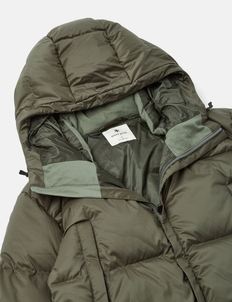 Snow Peak Recycled Light Down Jacket - Olive Green