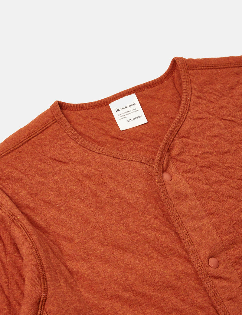 Snow Peak Natural Warm Stretch Cardigan - Orange