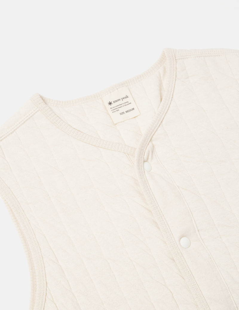 Snow Peak Natural Warm Stretch Vest - Ecru
