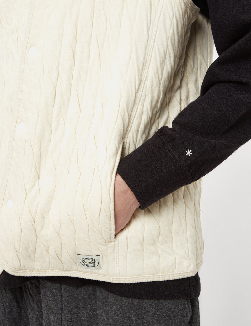 Snow Peak Natural Warm Stretch Vest - Ecru