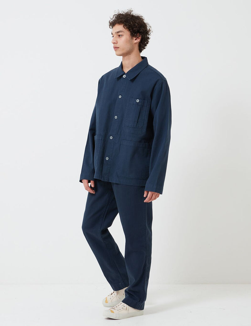 Nigel Cabourn British Army Jacket (Cotton Herringbone) - Black Navy