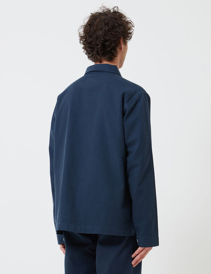 Nigel Cabourn British Army Jacket (Cotton Herringbone) - Black Navy