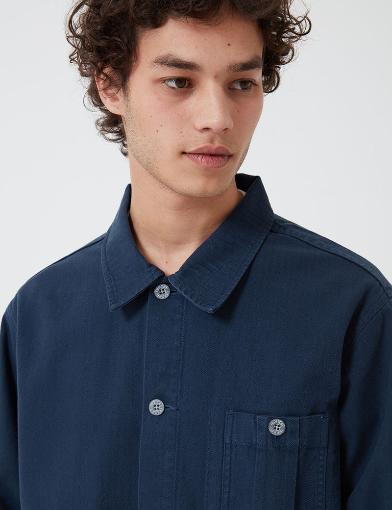 Nigel Cabourn British Army Jacket (Cotton Herringbone) - Black Navy