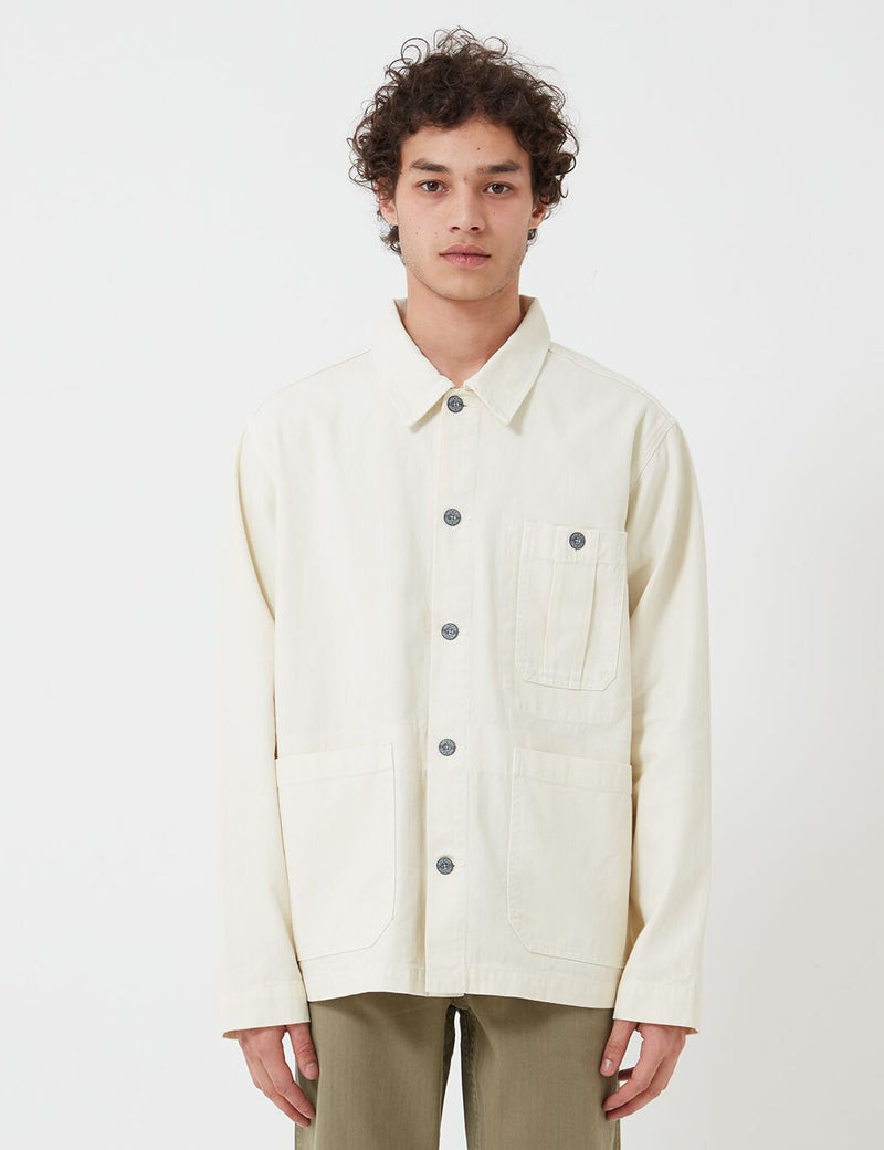 Nigel Cabourn British Army Jacket (Cotton Herringbone) - Chalk White