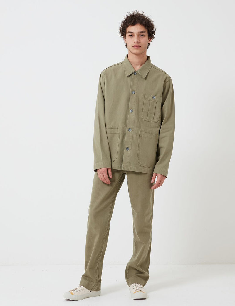 Nigel Cabourn British Army Jacket (Cotton Herringbone) - Army Green