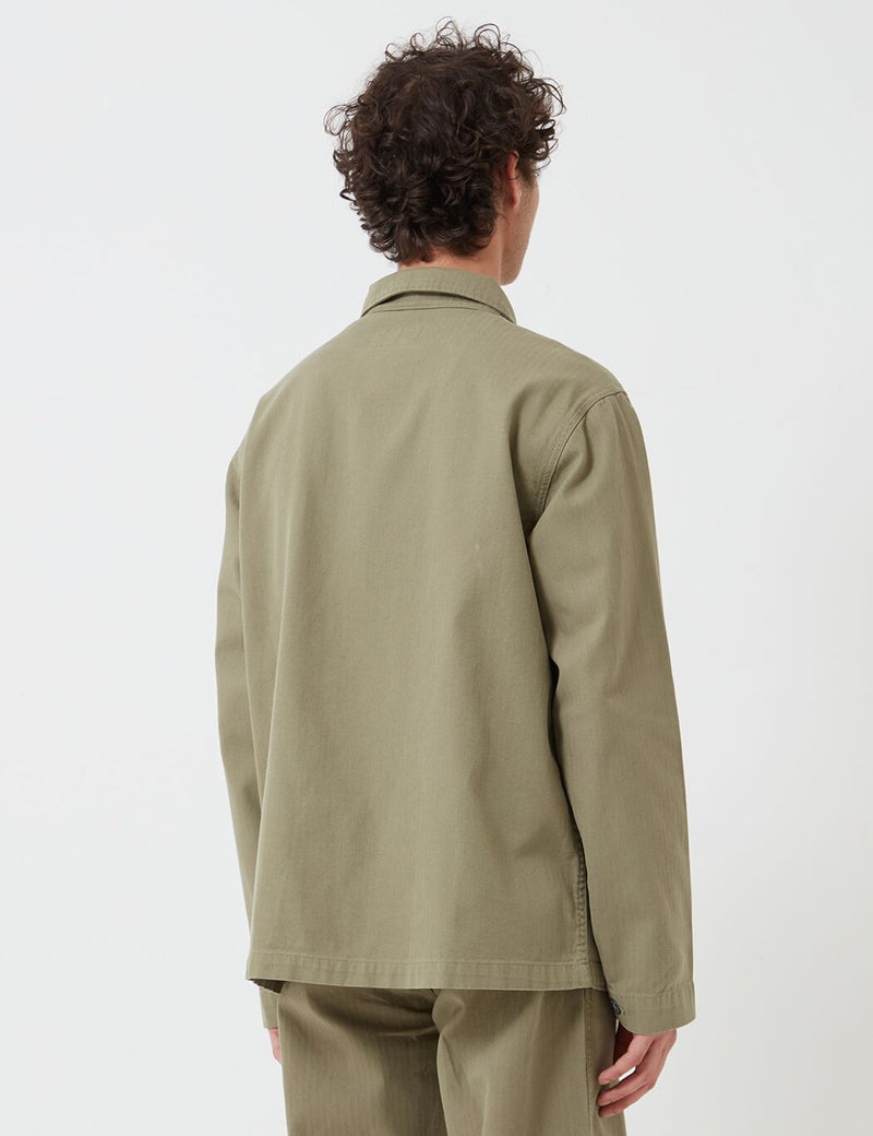Nigel Cabourn British Army Jacket (Cotton Herringbone) - Army Green